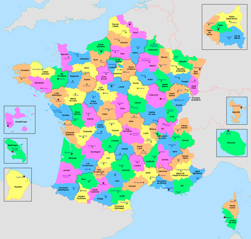 101 départements de France